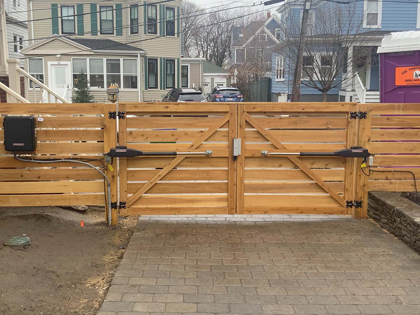 Gate installation project completed by New England Automatic Gate in the Merrimack Valley, Massachusetts
