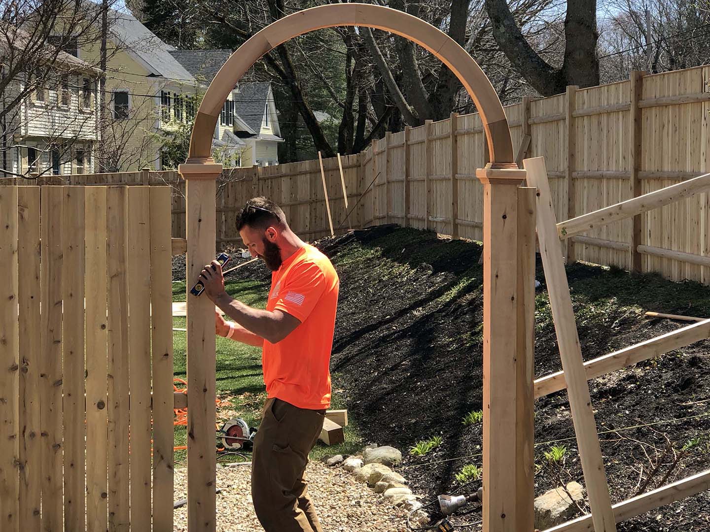 Fence installation project completed by New England Automatic Gate in the Merrimack Valley, Massachusetts