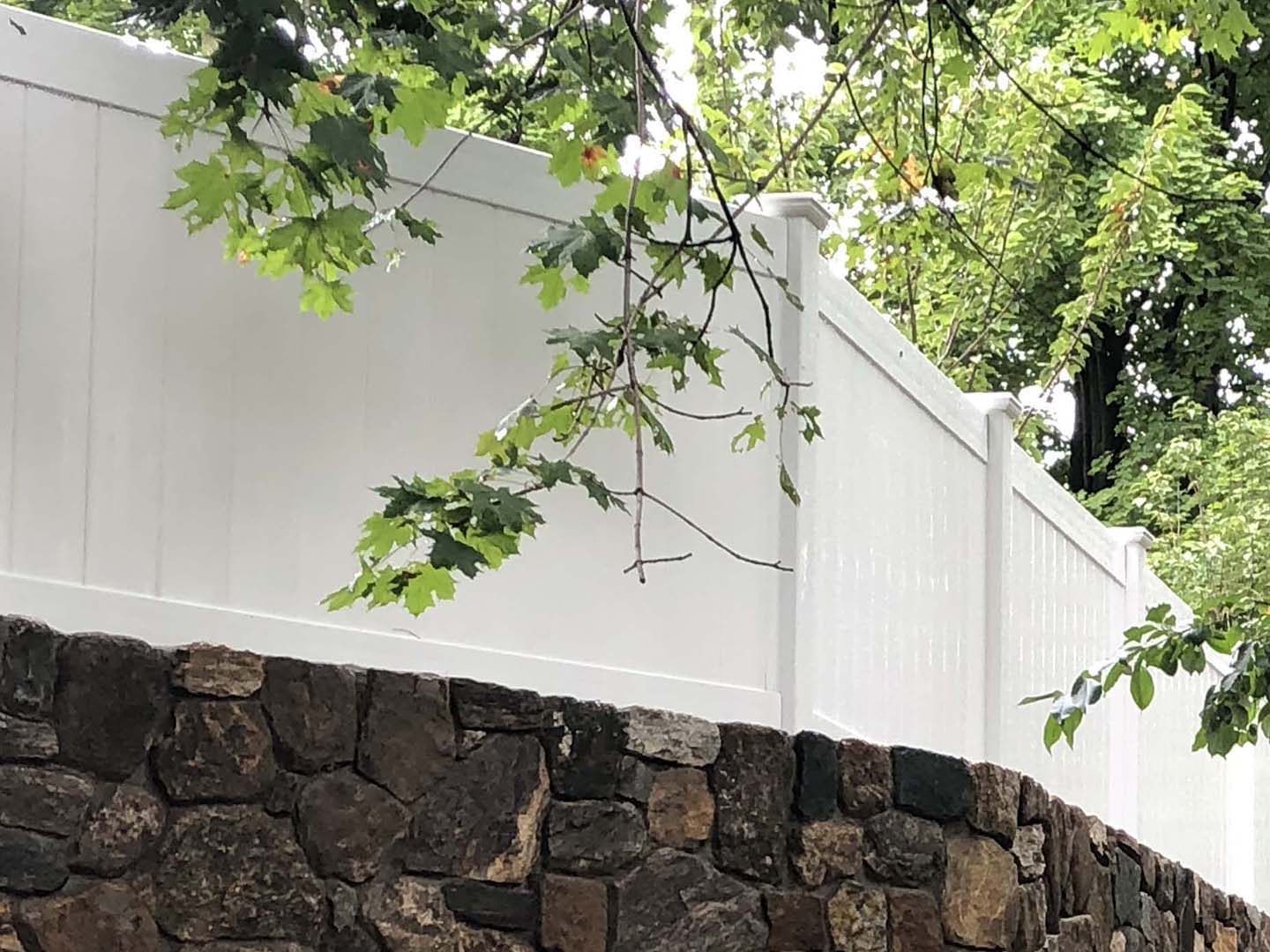 Vinyl fence project completed by New England Automatic Gate in the Merrimack Valley, Massachusetts