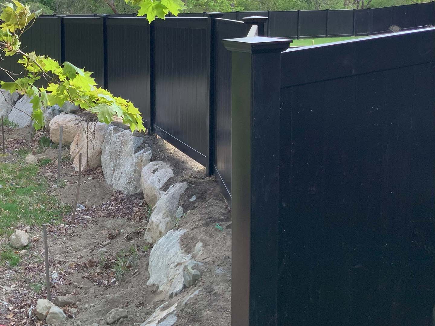 Vinyl fence project completed by New England Automatic Gate in the Merrimack Valley, Massachusetts