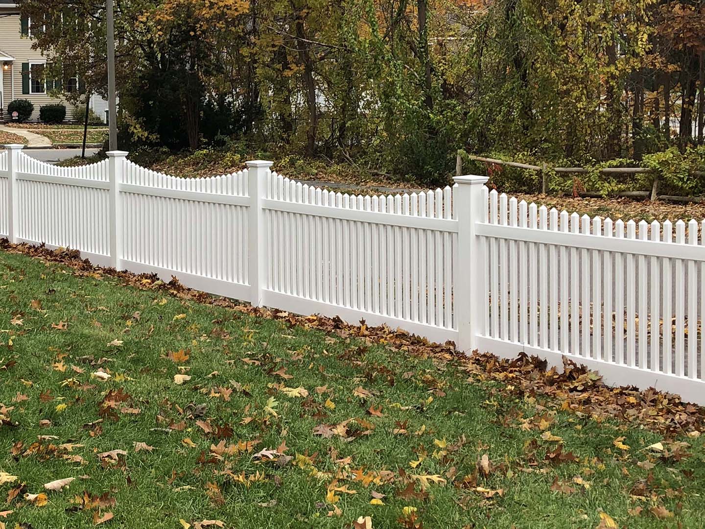 Vinyl fence project completed by New England Automatic Gate in the Merrimack Valley, Massachusetts
