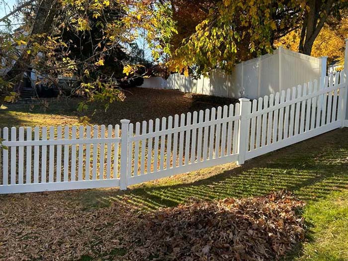 Vinyl fence project completed by New England Automatic Gate in the Merrimack Valley, Massachusetts