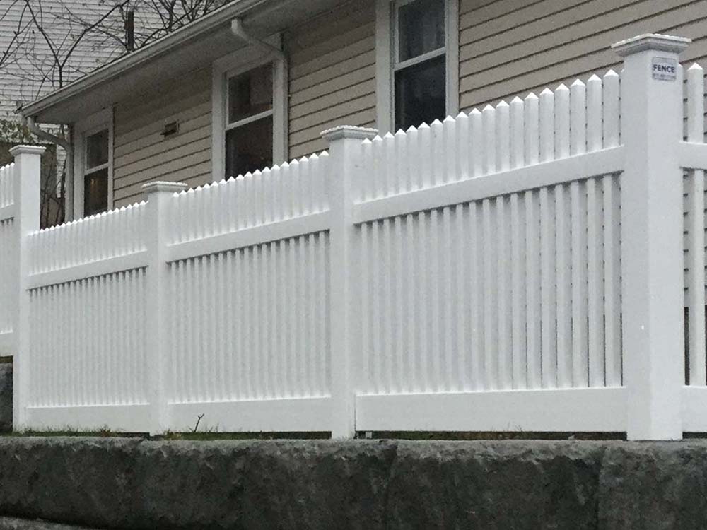 Vinyl fence project completed by New England Automatic Gate in the Merrimack Valley, Massachusetts