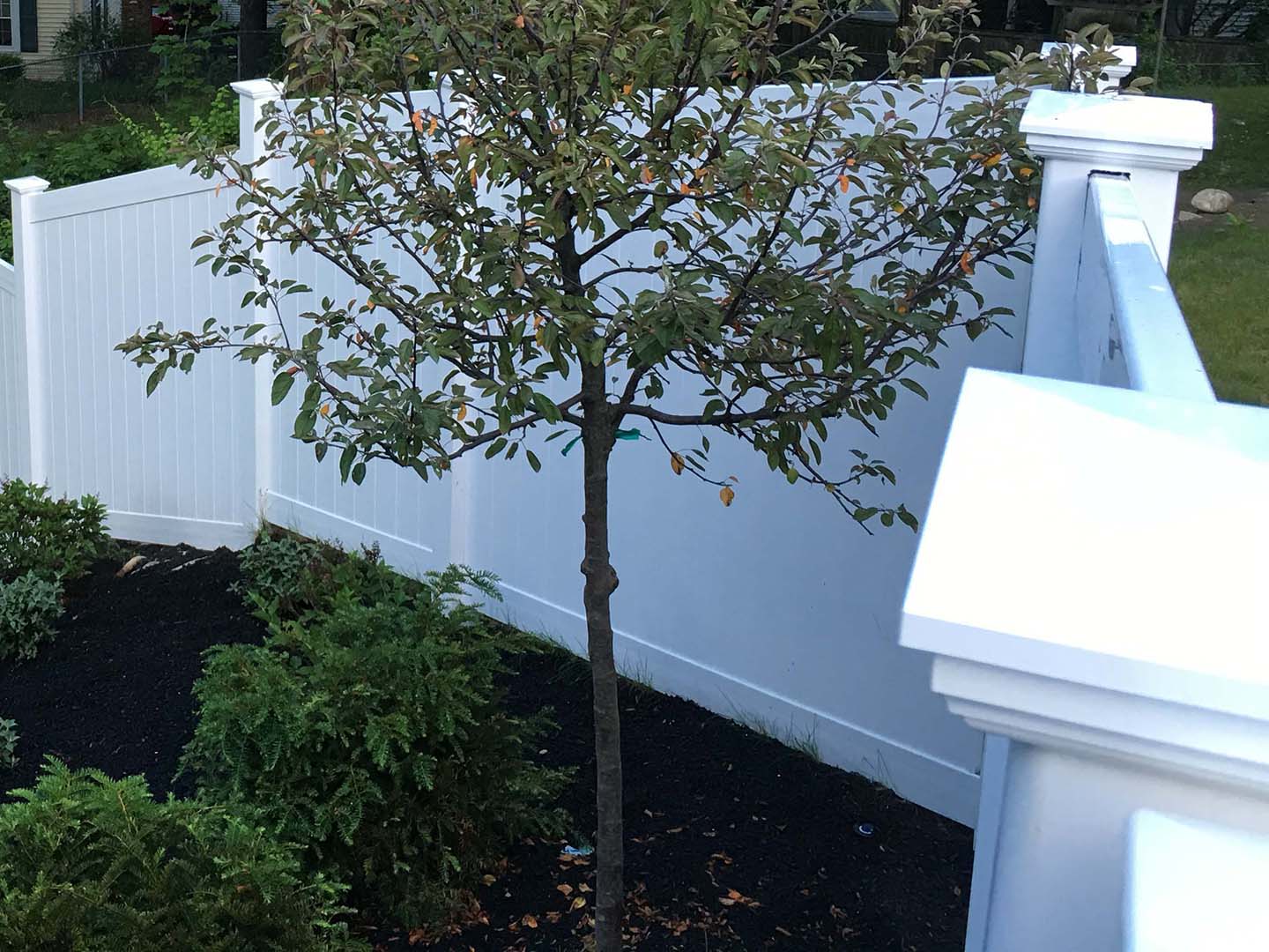 Vinyl fence project completed by New England Automatic Gate in the Merrimack Valley, Massachusetts