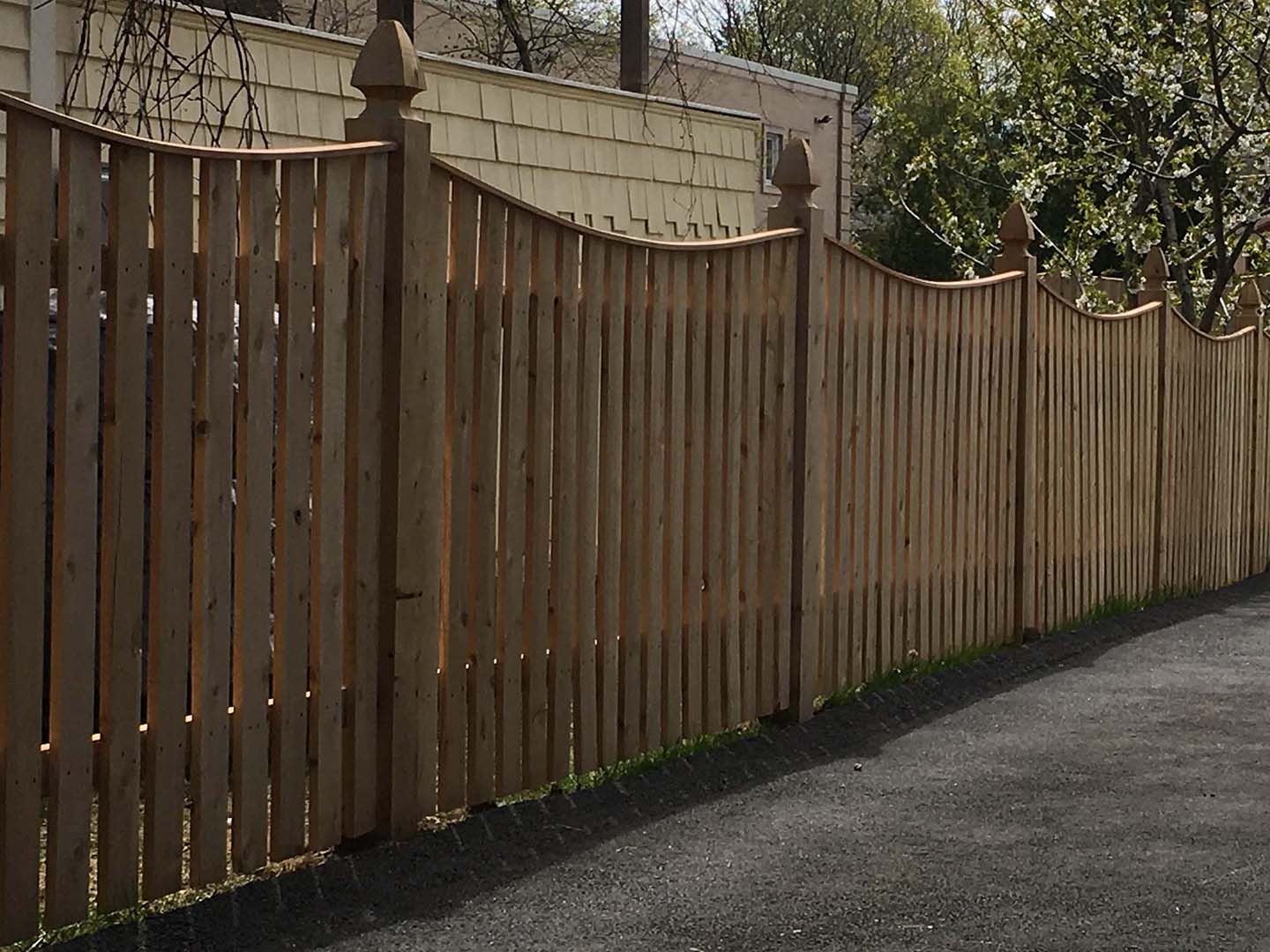 Wood fence project completed by New England Automatic Gate in the Merrimack Valley, Massachusetts