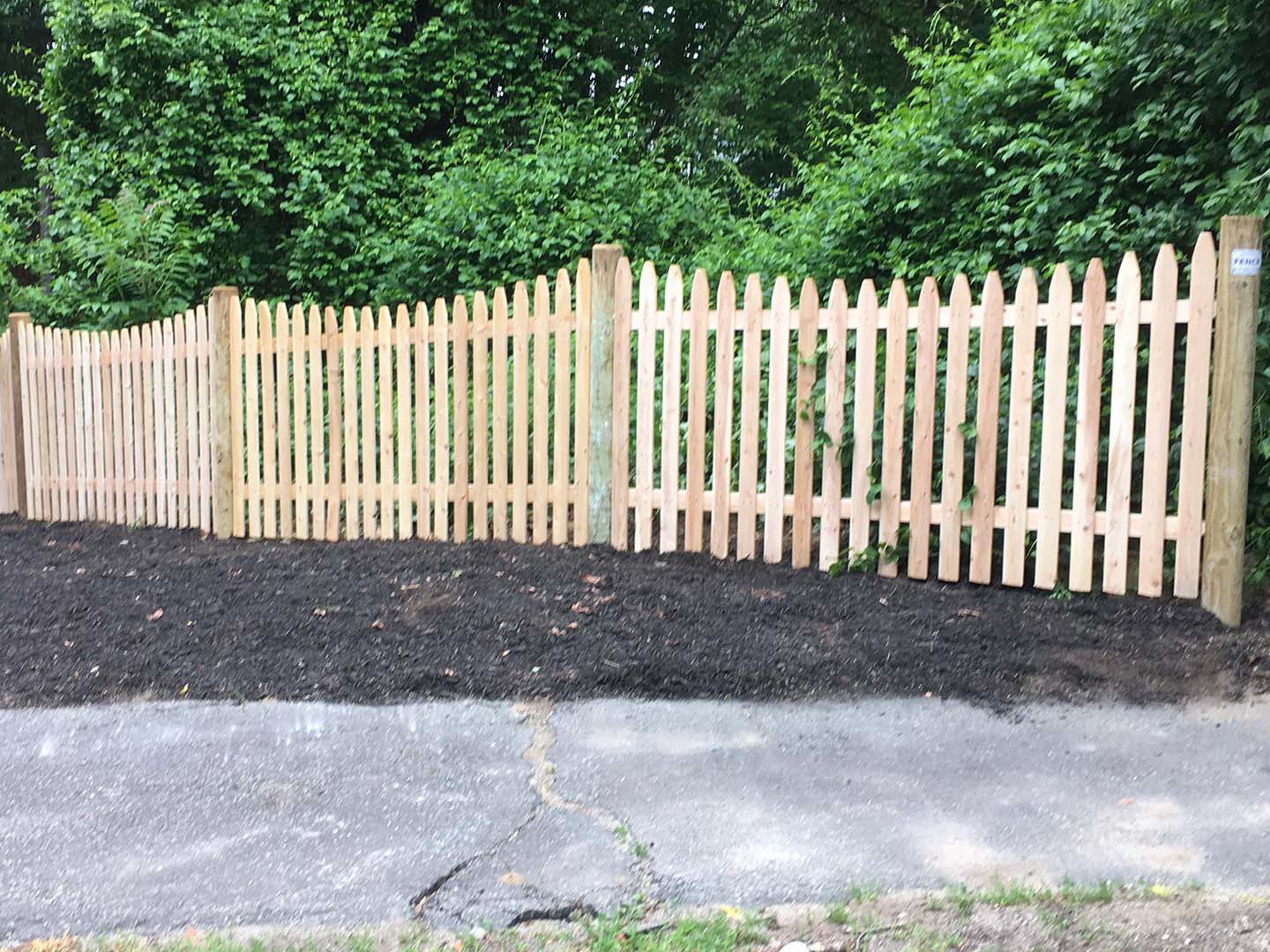 Wood fence project completed by New England Automatic Gate in the Merrimack Valley, Massachusetts